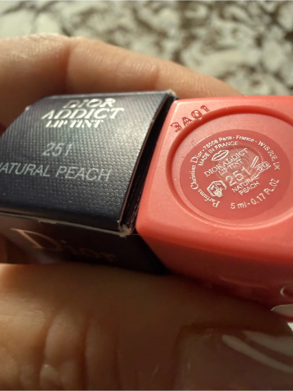 DIOR WOMEN ADDICT LIP TINT 251 NATURAL PEACH SEMI MATTE CORAL PINK